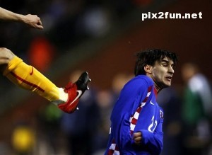 Croatia's Hrvoje Cale reacts during their friendly soccer match against Belgium in Brussels