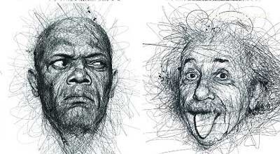 عکس های فوق العاده از نقاشی های خط خطی