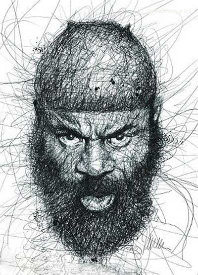 عکس های فوق العاده از نقاشی های خط خطی