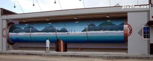 جدیدترین عکس ها از نقاشی سه بعدی بر روی دیوار