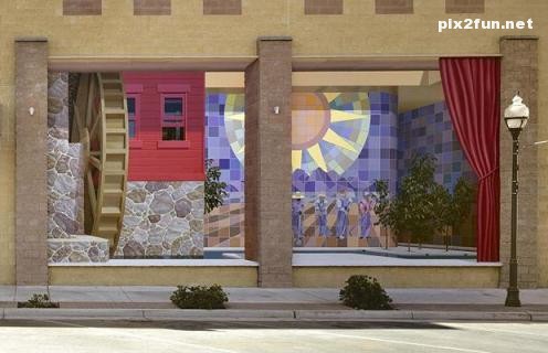 جدیدترین عکس ها از نقاشی سه بعدی بر روی دیوار