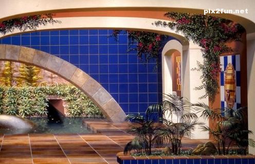 سری دوم نقاشی های سه بعدی بر روی دیوار