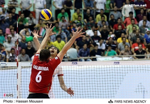 تصاویری از بازی والیبال ایران با آلمان