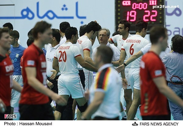 تصاویری از بازی والیبال ایران با آلمان