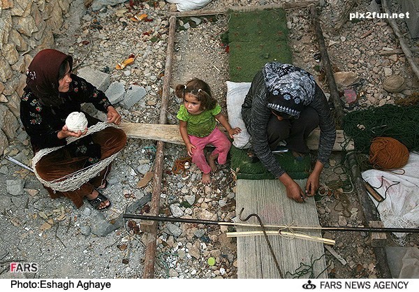 عکس از بافندگی در روستای رودشتی استان کهگیلویه و بویراحمد