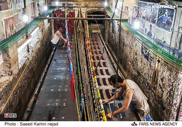 عکس از کارگاه چاپ گر لباس