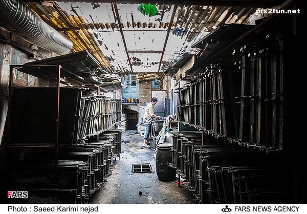 عکس از کارگاه چاپ گر لباس