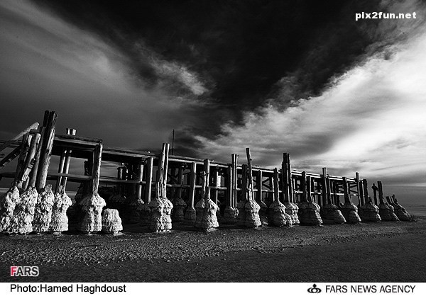 عکس های غمناک از دریاچه ارومیه