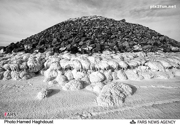 عکس از خشکسالی دریاچه ارومیه