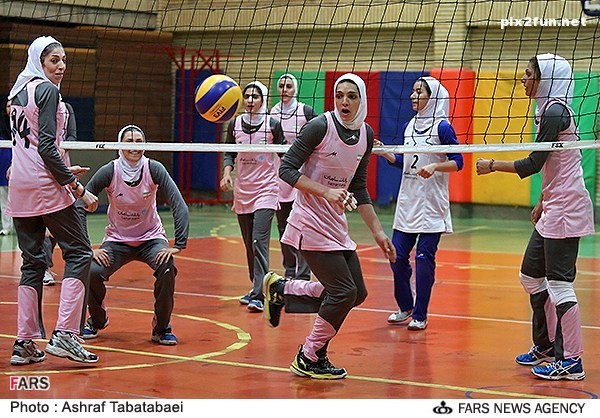 تصاویری از تمرین تیم ملی والیبال بانوان