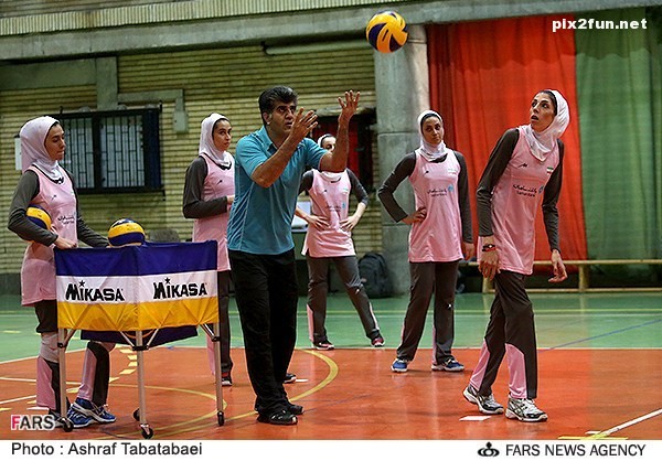 تصاویری از تمرین تیم ملی والیبال بانوان