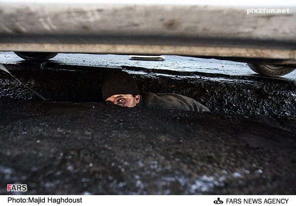 عکس از شستن ماشین های سنگین