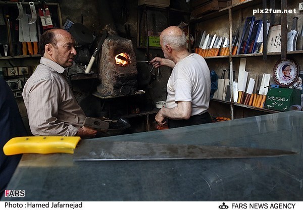 عکس از کارگاه چاقوسازی