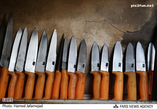 تصاویری از کارگاه چاقوسازی