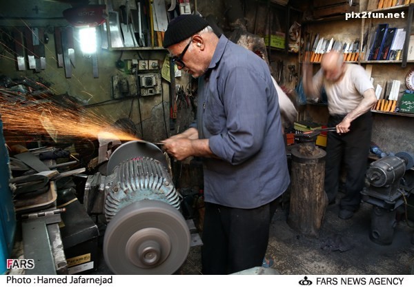 عکسهایی از کارگاه چاقو سازی