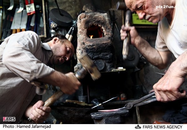 عکسهایی از کارگاه چاقو سازی