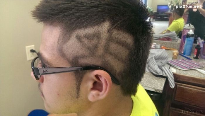 طراحی های عجیب روی موی سر