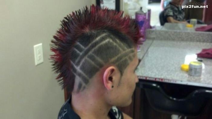 طراحی های عجیب روی موی سر