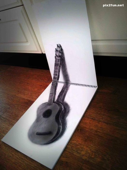 عکس های زیبا از نقاشی سه بعدی بر روی کاغذ