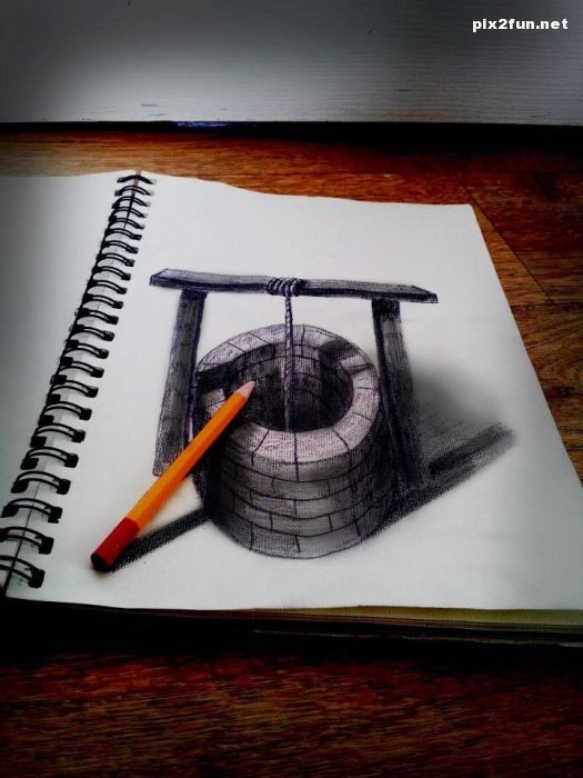 عکسهای نقاشی سه بعدی بر روی کاغذ