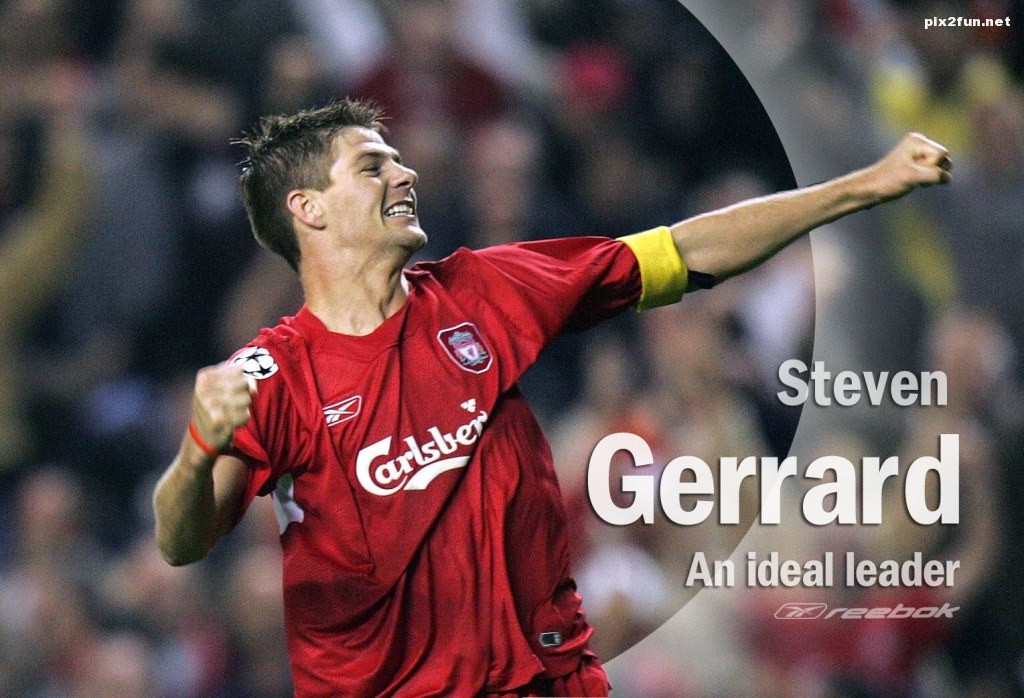 Bildnummer: 01522654  Datum: 03.05.2005  Copyright: imago/UlmerSteven Gerrard (Liverpool) freut sich ?er den Einzug ins Champions League Finale; Vdig, Quadrat, Schlussjubel, Schlu?ubel, Jubel, jubeln, Champions League 2004/2005, Halbfinale, Liverpool FC Liverpool Fu?all EC 1 Herren Mannschaft Einzelbild optimistisch Aktion Personen