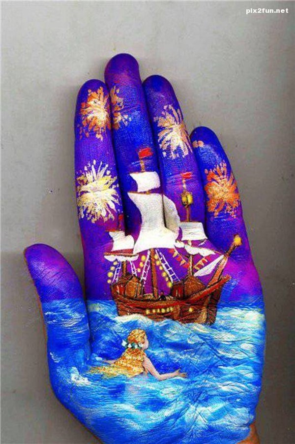 نقاشی در کف دست