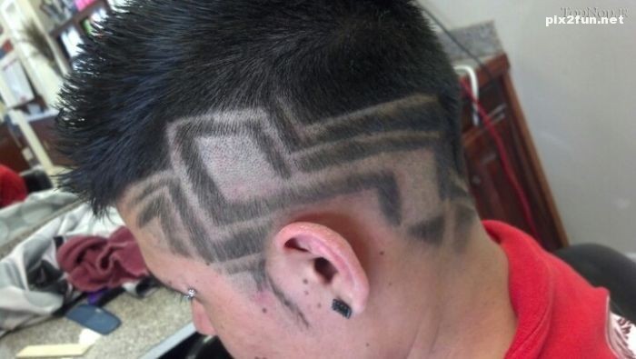 طراحی های عجیب روی موی سر