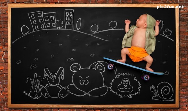 عکس های خلاقانه با تخته سیاه