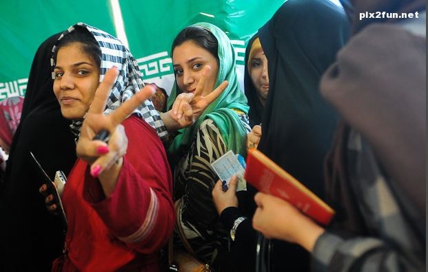 عکس از حضور خانم ها در انتخابات سال 92