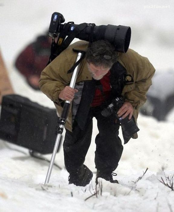 عکس های جالب از سختی شغل عکاسان