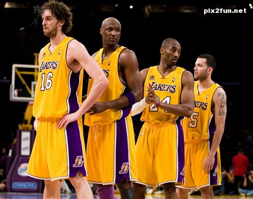 عکس های جدید از تیم بسکتبال Los Angeles Lakers
