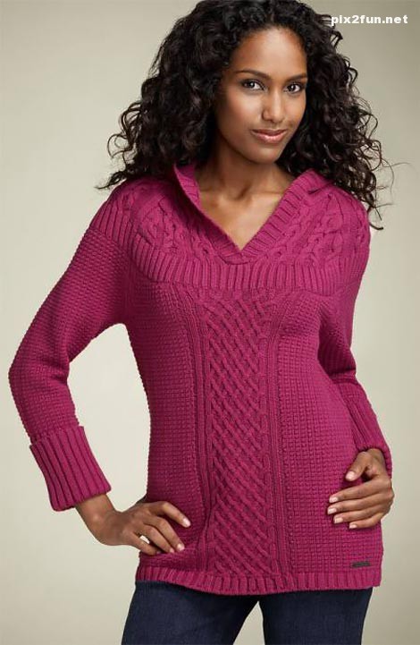 عکس از جدیدترین مدل های پلیور دخترانه با رنگ قرمز