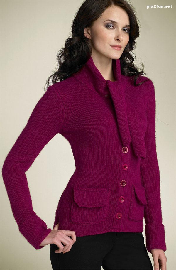 عکس از جدیدترین مدل های پلیور دخترانه با رنگ قرمز