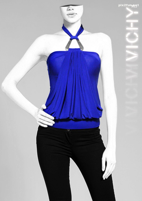 مدل های جدید تاپ آبی دخترانه