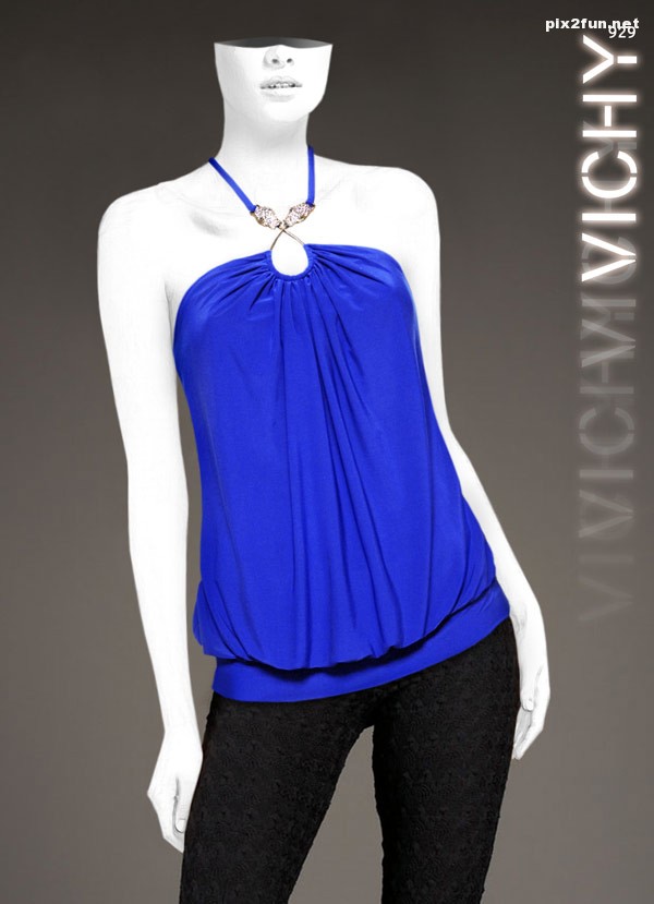 مدل های جدید تاپ آبی دخترانه