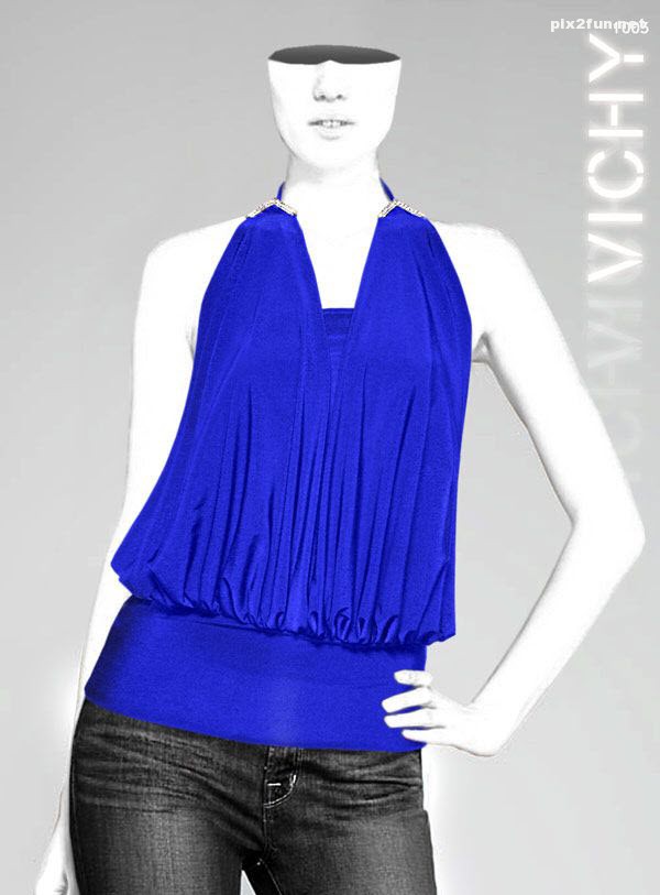 مدل های جدید تاپ آبی دخترانه