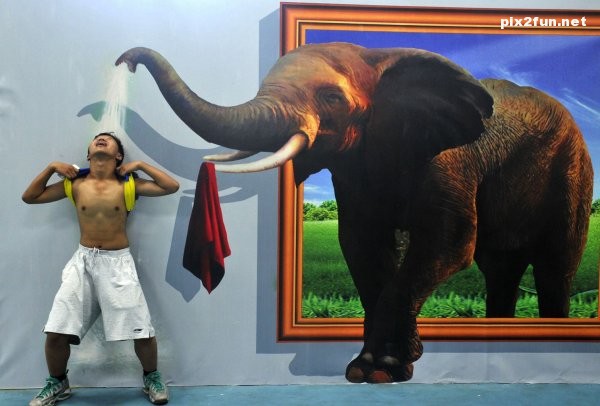 عکس هایی از نمایشگاه نقاشی های سه بعدی