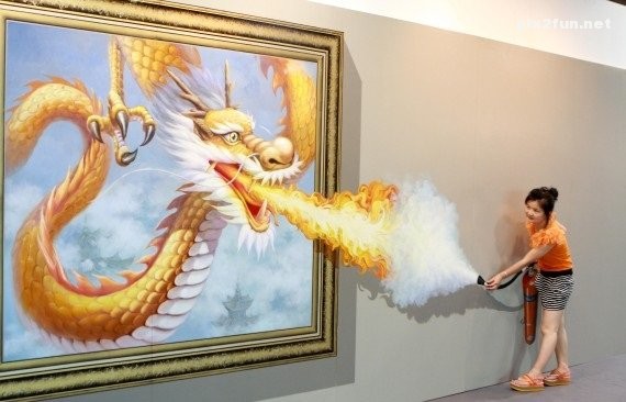 عکس از جشنواره نقاشی های سه بعدی در چین