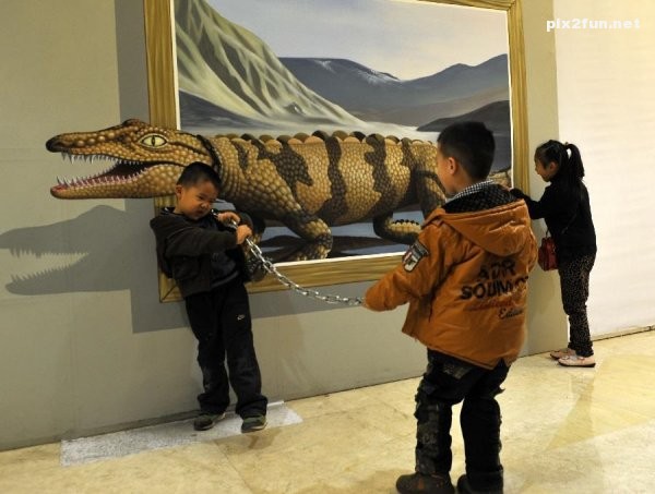 تصاویر زیبا از جشنواره نقاشی های سه بعدی