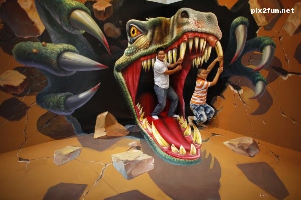 تصاویری زیبا از جشنواره نقاشی های سه بعدی در چین