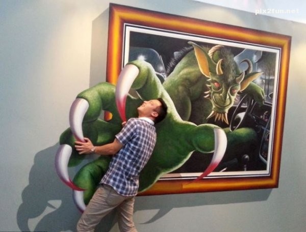 نمایشگاه نقاشی های سه بعدی در چین