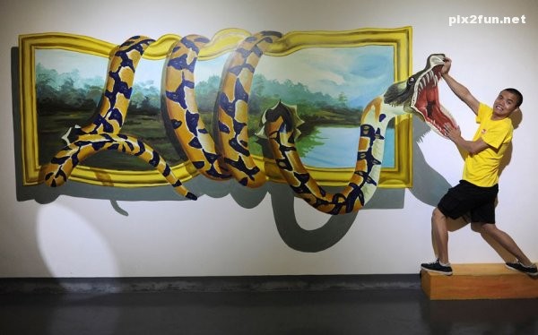 عکس از جشنواره نقاشی های 3 بعدی